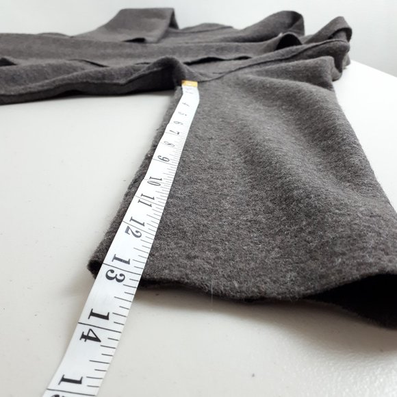 500 Maison Cinqcent Brown Open Front Wool Cardigan - Picture 9 of 16